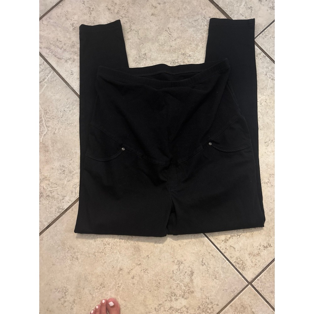 Time & True Black Maternity Pants Casual Comfort size large 12-14
